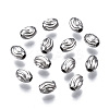 Tarnish Resistant 201 Stainless Steel Corrugated Beads STAS-S117-015A-1