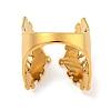 Ion Plating(IP) 304 Stainless Steel Fan Shape Open Cuff Ring for Women RJEW-A043-18G-3