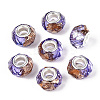 Transparent Resin Rondelle European Beads RESI-N044-01H-1