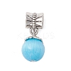 Round Cat Eye European Dangle Charms PALLOY-JF04331-2