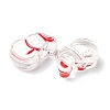 Christmas Decorations Theme Opaque Acrylic Bead with Enamel OACR-Z021-01J-2