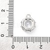 Brass Micro Pave Clear Cubic Zirconia Pendants KK-Z084-09P-03-3