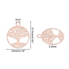 Brass Filigree Pendants KK-OC0001-10-2