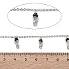Handmade Brass Glass Beads & Rhinestone Chains CHC-L051-02P-2