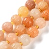 Natural Golden Silk Jade Beads Strands G-B135-B01-02-2