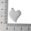 Non-Tarnish 304 Stainless Steel Pendants STAS-D025-09P-3
