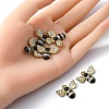 6Pcs Rack Plating Alloy Enamel Pendants ENAM-YW0002-56E-3