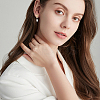 8Pcs Butterfly Brass Rhinestone Stud Earring Findings for Women EJEW-BBC0001-91-5
