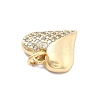 Rack Plating Brass with Cubic Zirconia Pendants KK-Q017-25G-3