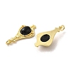 Natural Dyed & Heated Black Agate Pendants G-C096-03G-05-2