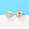 Flower Brass Hoop Earrings EJEW-S256-01C-G-3