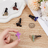 6Pcs 6 Styles Cross Natural Gemstone Car Air Vent Clips AJEW-OC00024-3