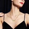 Number Pendant Necklace & Open Cuff Ring JX202A-7