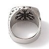 Viking 304 Stainless Steel Valknut Rings RJEW-U005-17E-AS-3