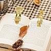 2Pcs 2 Styles Alloy Hand Shaped Bookmark Clip AJEW-CP0006-93-7