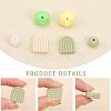 CHGCRAFT 6 Style Food Grade Eco-Friendly Silicone Beads SIL-CA0001-39-5