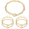 5Pcs 304 Stainless Steel Chain Bracelets BJEW-YW00017-01-1