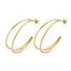 Ion Plating(IP) 304 Stainless Steel C-Shaped Stud Earrings for Women EJEW-M089-04G-4