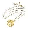 Brass Micro Pave Clear Cubic Zirconia Tree of Life Pendants NJEW-H066-01C-G-2