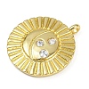 Brass Micro Pave Cubic Zirconia Pendants KK-M322-36G-2