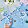 Flower Lace Embroidery Sewing Fiber Appliques DIY-WH20011-90B-3