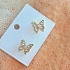 Alloy Rhinestone Stud Earrings for Women WG29476-104-1