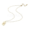 Brass Cubic Zirconia Pendant Necklaces NJEW-H051-01G-02-4