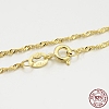 925 Sterling Silver Singapore Chain Necklaces STER-M086-04A-G-3