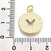 Brass Micro Pave Clear Cubic Zirconia Pendants KK-N268-72G-3