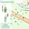 80Pcs 5 Colors Glass Pendants PALLOY-SW00114-2