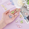 24Pcs 6 Colors Tulip Transparent Acrylic Pendants PALLOY-GO00051-3