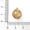 304 Stainless Steel Micro Pave Cubic Zirconia Pendants STAS-D305-02G-B-3
