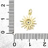 Brass Micro Pave Cubic Zirconia Charms KK-V011-56G-3