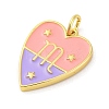 Brass Enamel Pendants KK-Z077-01G-06-2