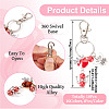 10Pcs Angel Alloy Keychains KEYC-TAC00046-3
