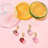 4Pcs 2 Styles Handmade Lampwork Strawberry Pendant Decorations HJEW-FS00041-01-7