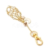 Moon Alloy Swivel Lobster Claw Clasps & Brass Cable Chains AJEW-JB01336-03-4