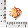 Ocean Themed Hand Painted Ceramic Porcelain Pendants PR-CBA0027-05G-05-3