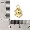 Brass Micro Pave Clear Cubic Zirconia Pendants KK-R162-006D-G-3