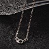 Teardrop AB Color Plated Electroplate Glass Pendant Necklaces NJEW-JN01492-4