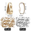 100Pcs 2 Colour 304 Stainless Steel Snap on Bails STAS-SZ0001-92-2