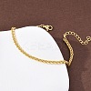 Brass Wheat Chain Bracelets Women BJEW-C140-03G-3
