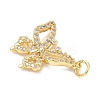 Brass Micro Pave Cubic Zirconia Pendants KK-D357-36G-2