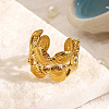 304 Stainless Steel Open Cuff Rings for Women WG32771-01-3