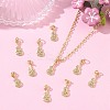 SHEGRACE Brass Micro Pave Cubic Zirconia Pendants XGRQ3D694-479G-5
