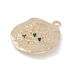 Brass Micro Pave Cubic Zirconia Pendants KK-Z075-14G-2