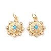 Eco-Friendly Brass Micro Pave Cubic Zirconia Pendants X-KK-I698-19G-3