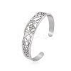 Witch Knot Hollow Out 304 Stainless Steel Cuff Bangles for Women FS-WG44EC4-01-1