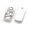Tibetan Style Alloy Rectangle Pendants TIBEP-Q043-049-RS-2