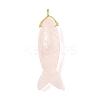 Natural Rose Quartz Carved Pendants G-P599-08G-04-1